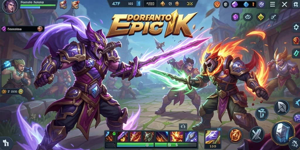 Screenshot utama dari <strong>47F</strong> menunjukkan aksi seru dalam pertarungan MOBA.