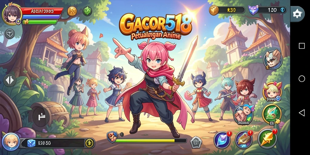 Tampilan gameplay GACOR518 yang memukau dengan karakter Anime yang dinamis.