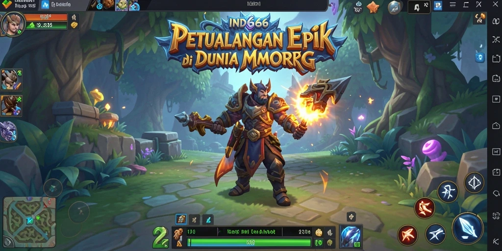 Screenshot gameplay yang menunjukkan pertempuran epik dalam IND666.