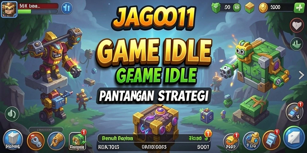 Screenshot utama JAGO11 menampilkan gameplay Idle yang seru dan menawan.