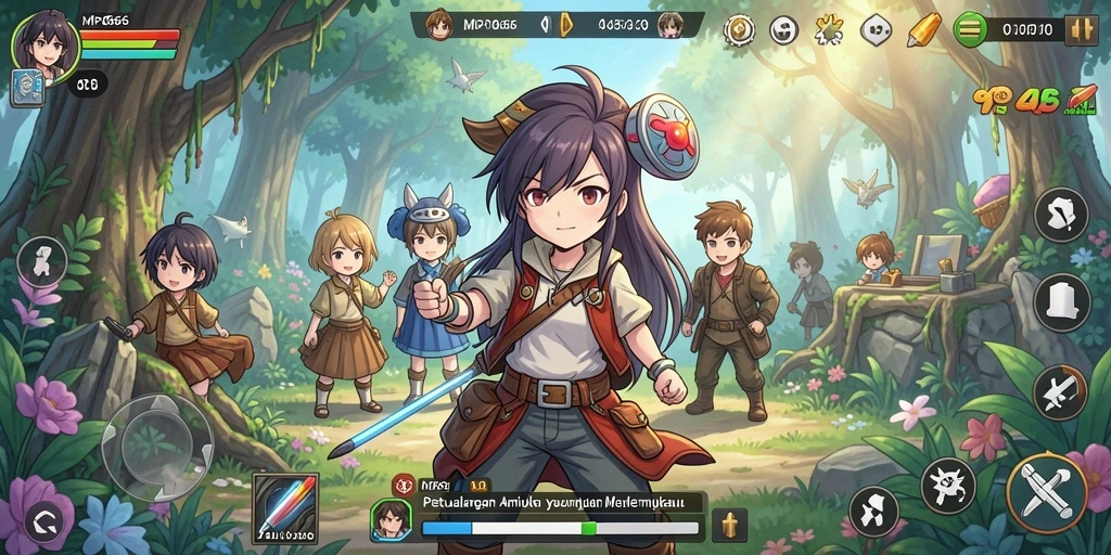 Tampilan gameplay MPO666 yang penuh warna dan dinamis.