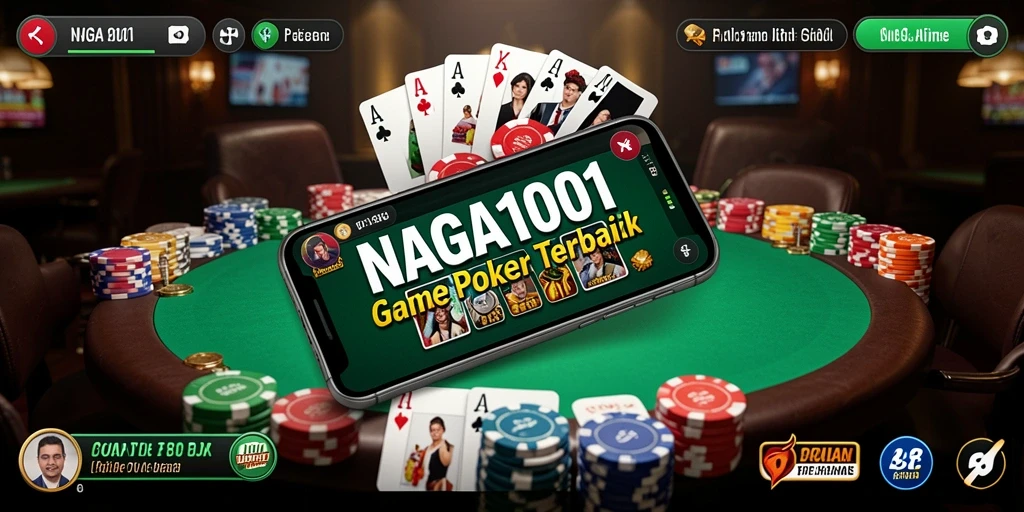 Tampilan menarik dan seru dari gameplay NAGA1001 Poker.