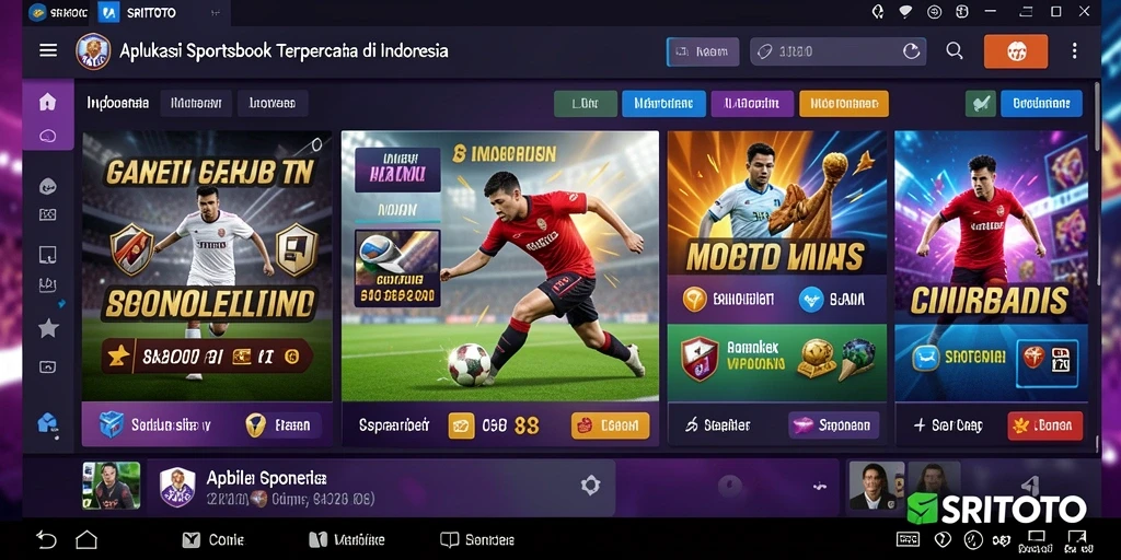 Tampilan utama <strong>SRITOTO</strong> dengan pilihan taruhan olahraga yang menarik.