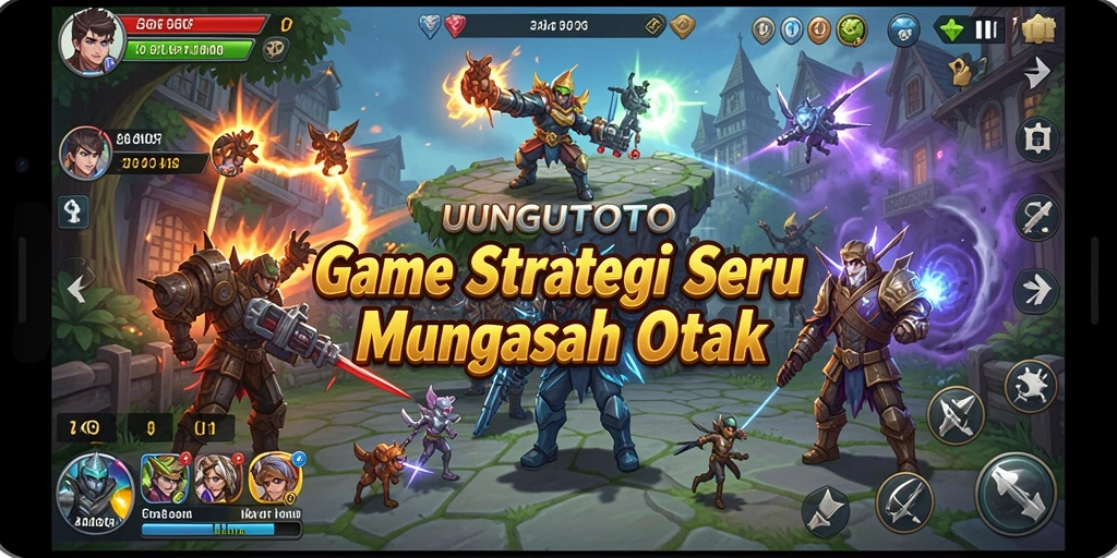 Tampilan menarik dari gameplay strategi UNGUTOTO.