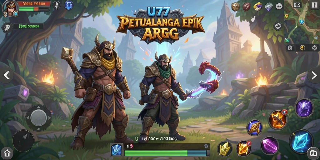 Tampilan gameplay memukau dalam dunia ARPG UT77.